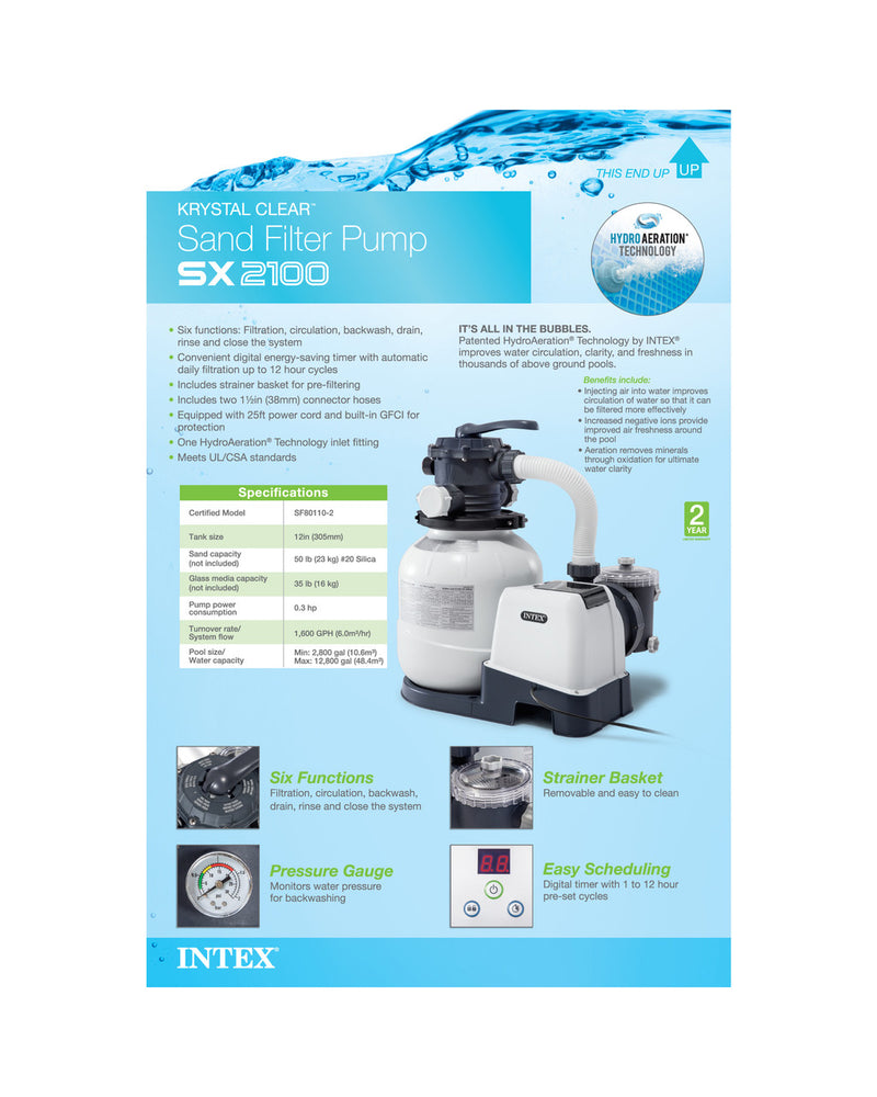 Load image into Gallery viewer, Intex SX2100 Sand Filter Pump (220-240 V)
