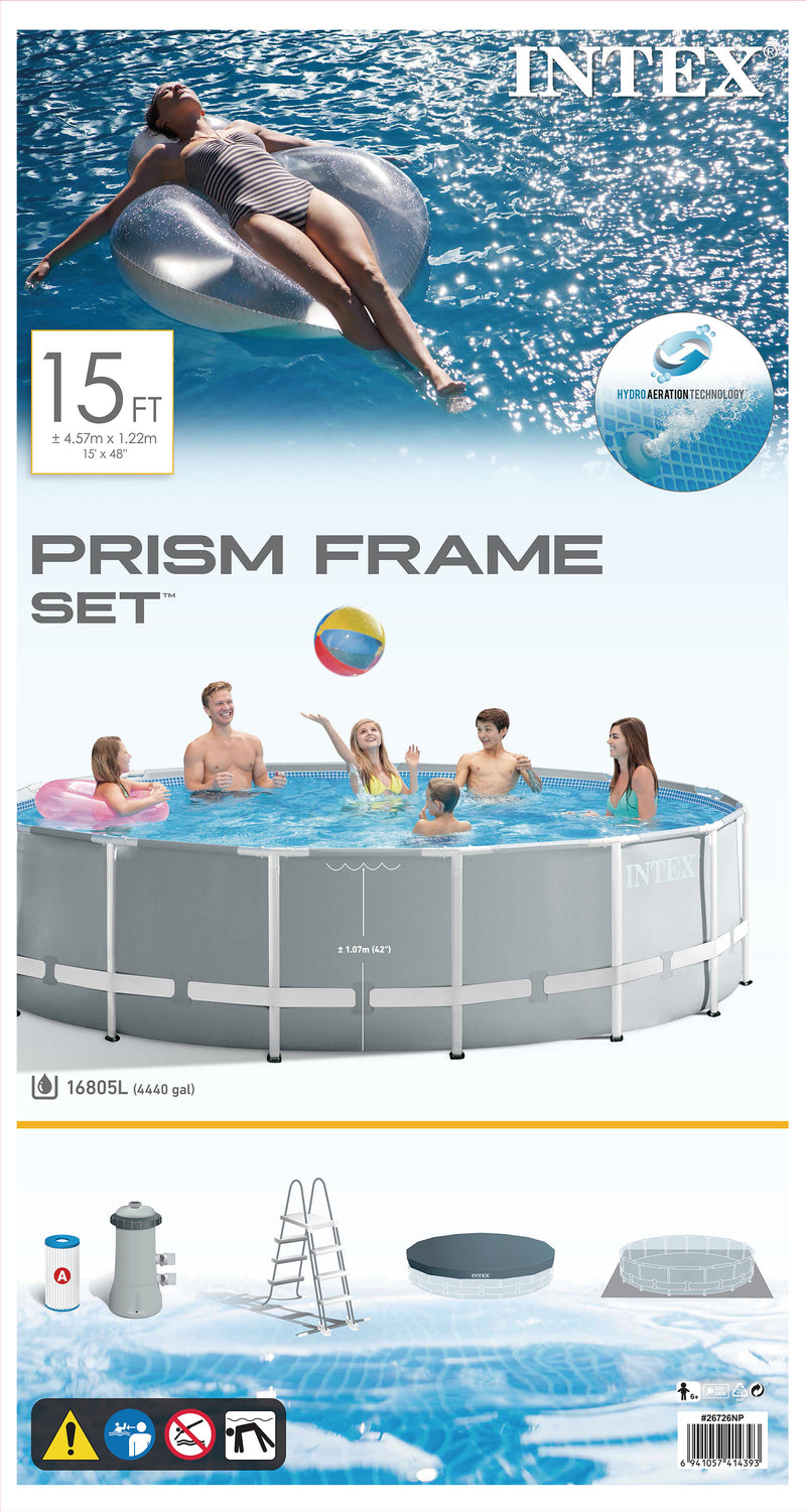 Load image into Gallery viewer, Intex Prism Frame Premium Pool Set 4.57mx1.22m
