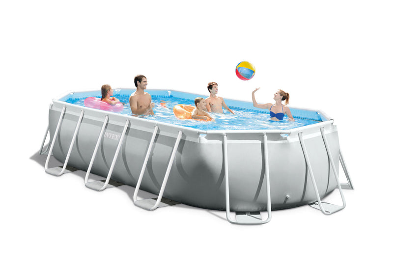 Load image into Gallery viewer, Intex 5.03m x 2.74m x 1.22m Prism Frame Oval Pool Set
