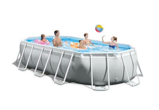 Intex 5.03m x 2.74m x 1.22m Prism Frame Oval Pool Set