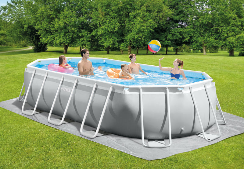 Load image into Gallery viewer, Intex 5.03m x 2.74m x 1.22m Prism Frame Oval Pool Set
