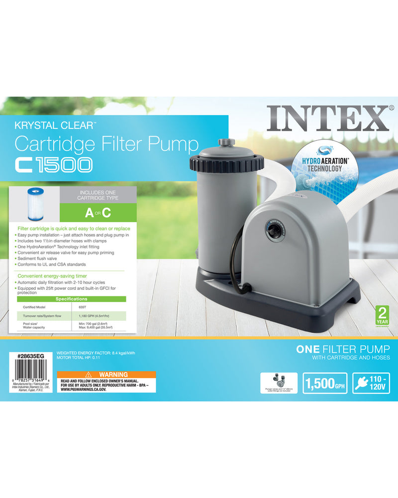 Load image into Gallery viewer, Intex C1500 Cartridge Filter Pump (220-240 V)
