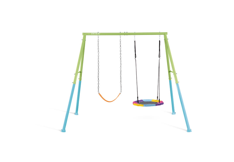 Load image into Gallery viewer, Two Feature Swing Set - Swing &amp; Saucer
