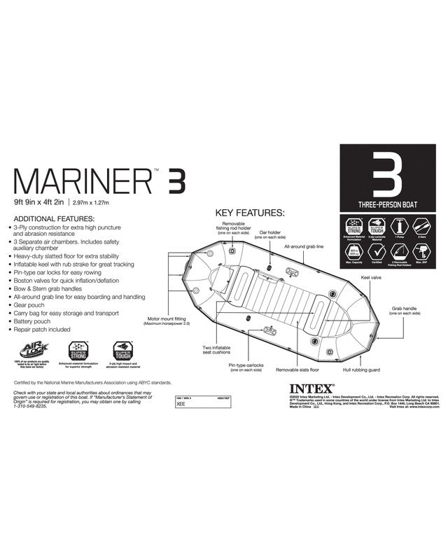 Load image into Gallery viewer, Intex Mariner 3 Boat Set
