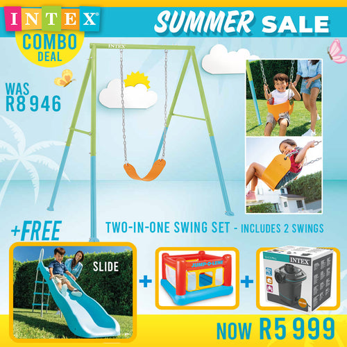 Intex Two-In-One Swing Set - Swing + Extra Bucket Bundle