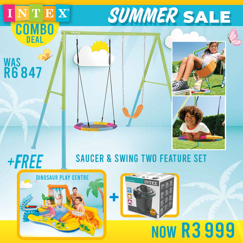 Intex Two Feature Swing Set - Swing & Saucer Bundle