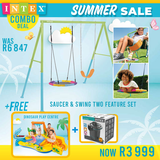 Intex Two Feature Swing Set - Swing & Saucer Bundle