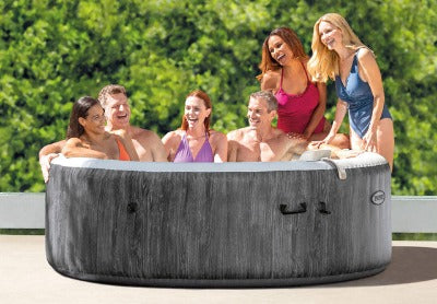 PureSpa Greywood Deluxe Inflatable Hot Tub Set - 4 Person